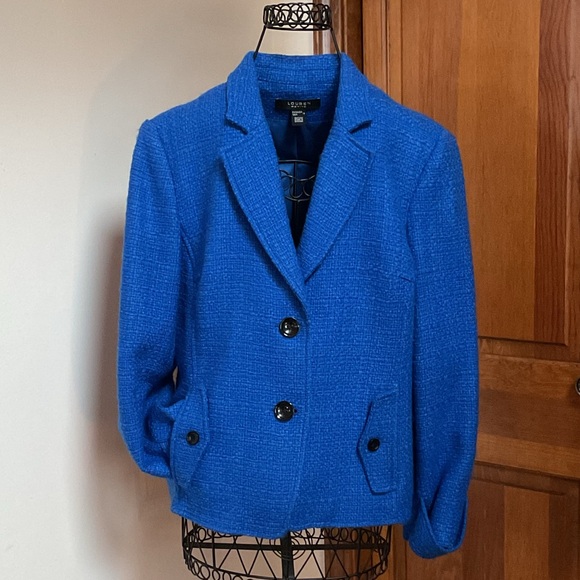louben Jackets & Blazers - Louben Royal blue Tweed Blazer, 12
